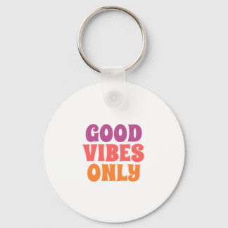 Good Vibes Only on budget tote bag Key Ring