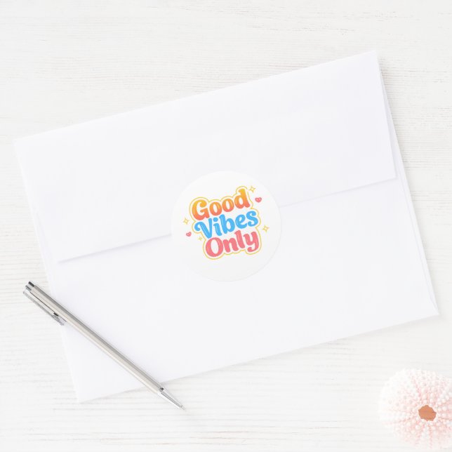 Good Vibes Only Positive Vibes Sticker (Envelope)