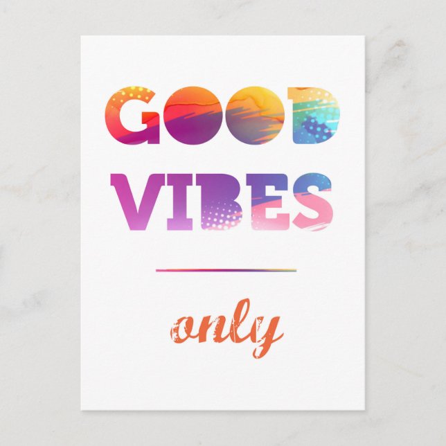 Good Vibes Only Postcard (Front)