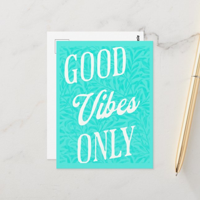 Good Vibes Only Postcard (Front/Back In Situ)