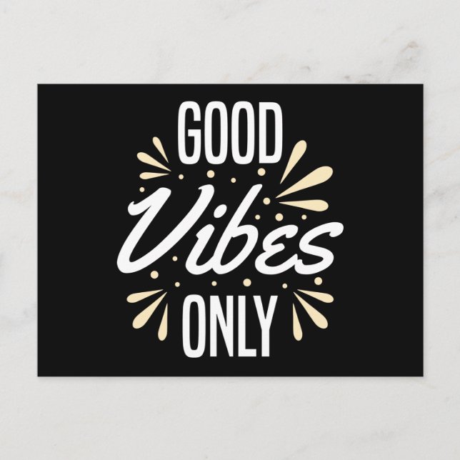 Good Vibes Only Postcard (Front)