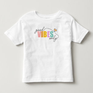 Good Vibes Only Rainbow Heart Toddler T-Shirt