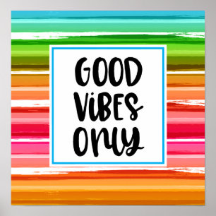 Good vibes only rainbow poster