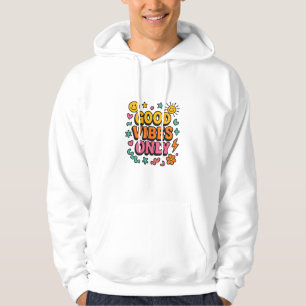 Good Vibes Only Retro Hoodie – Funky Motivational