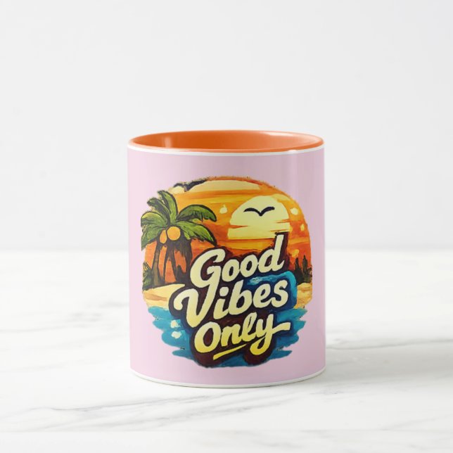 	Good Vibes Only Retro Sunset Mug (Center)