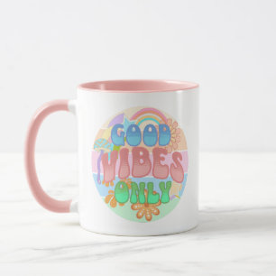 Good Vibes Only   Retro Vintage  Mug