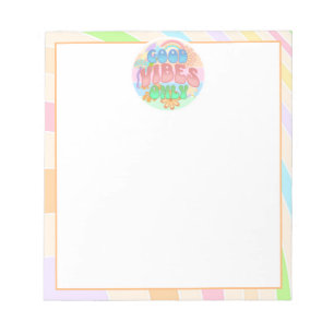 Good Vibes Only   Retro Vintage  Notepad