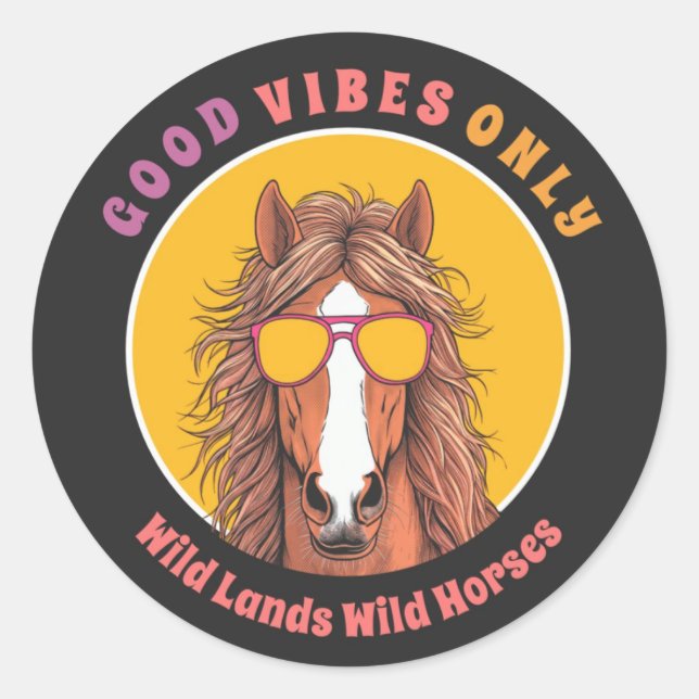 Good Vibes Only - River Classic Round Sticker (Front)