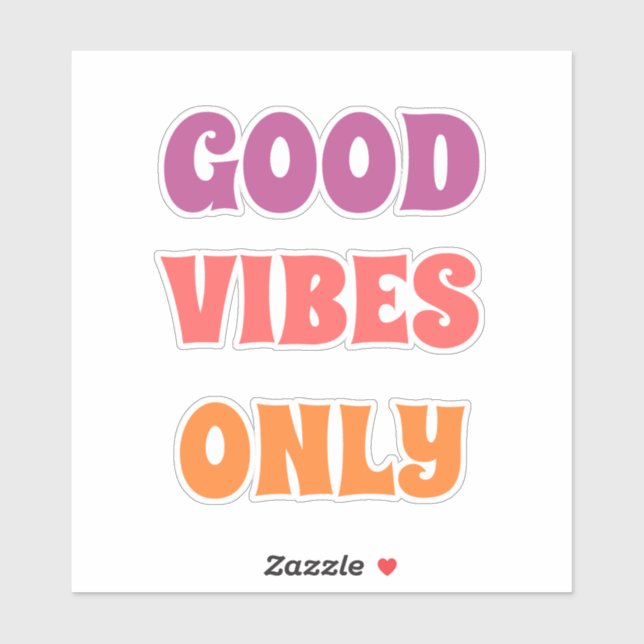 good vibes only sticker (Sheet)