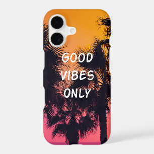 "Good Vibes Only"  Tropical Beach Palms Sunset