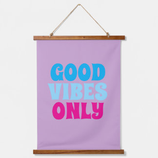 Good Vibes Only Typography Wall Hanging | Positive Tapestry