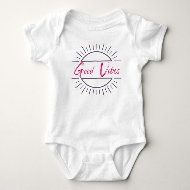 Good Vibes Onsie Baby Bodysuit (Front)