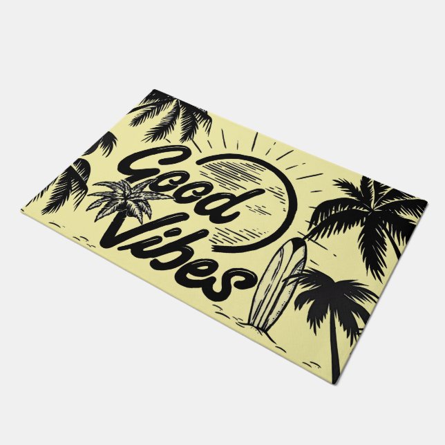"GOOD Vibes" Outdoor-Indoor Rug (Angled)