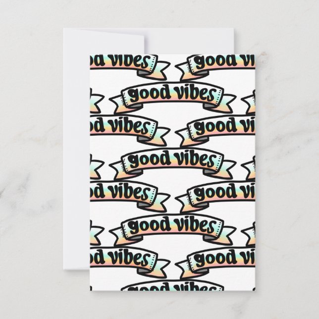 Good Vibes Peace Love Banner Invitation (Front)