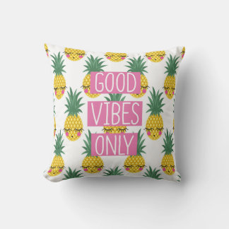 Good Vibes Pineapples Summer Pattern Cushion