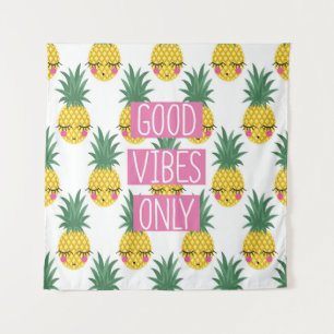 Good Vibes Pineapples Summer Pattern Tapestry