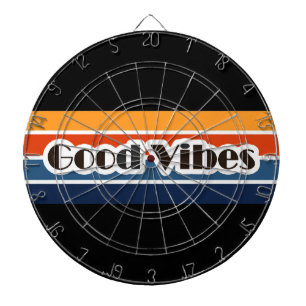 Good Vibes Retro Style Dartboard