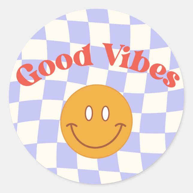 Good Vibes Round Sticker (Front)
