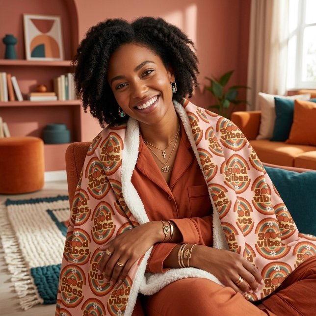 Good Vibes Sherpa Blanket (Creator Uploaded)