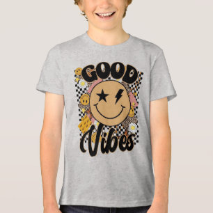 Good Vibes Smiley Face Tri-Blend Shirt