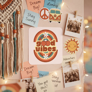 Good Vibes Square Sticker