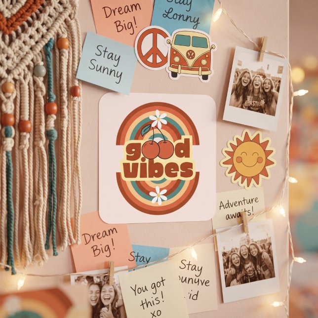 Good Vibes Square Sticker (Creator Uploaded)