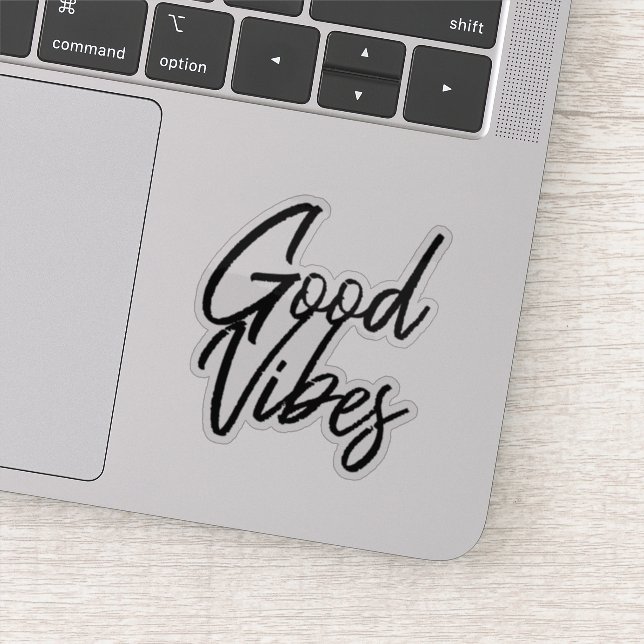 "GOOD VIBES" Sticker Transparent (Detail)