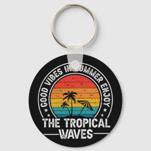 Good Vibes Summer Tropical Waves-64107 Key Ring