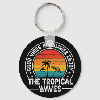 Good Vibes Summer Tropical Waves-64107 Key Ring