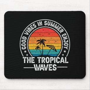 Good Vibes Summer Tropical Waves Mouse Mat