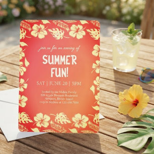 Good Vibes & Sunshine Summer Party Invitation