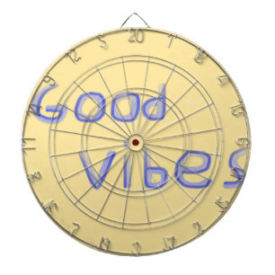 good vibes text art dartboard