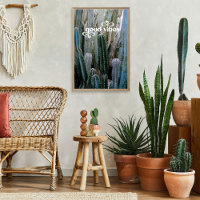 Good Vibes | Trendy Retro Summer Desert Cactus
