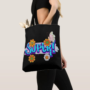 Good Vibes Typography Tote Bag