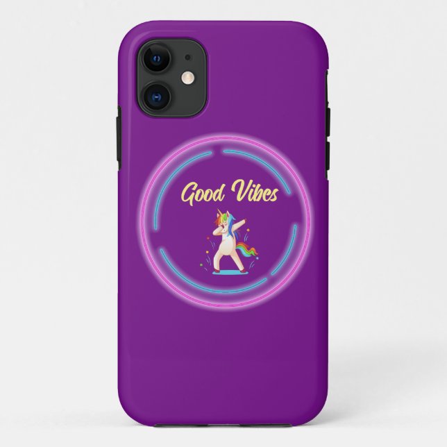 Good Vibes Unicorn Case-Mate iPhone Case (Back)