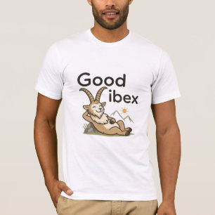 Good Vibex Funny Ibex Pun T-Shirt Minimalist Goat