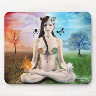 Good vs Evil- Goth Goddess Mouse Mat