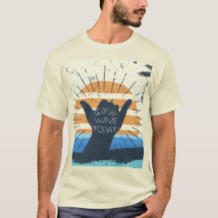 Good Waves Today Cool Surfer Design T-Shirt
