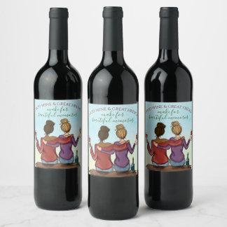 Good Wine & Great Friends Wine Labels