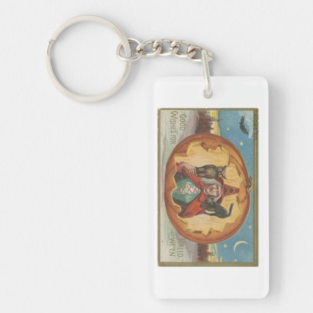 Good Wishes For Halloween Key Ring (Front)