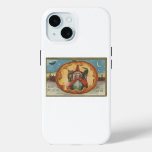 Good Wishes For Halloween Vintage Image iPhone 15 Case