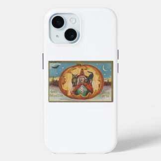 Good Wishes For Halloween Vintage Image iPhone 15 Case