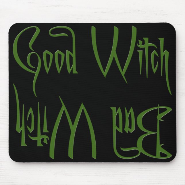 Good Witch/Bad Witch Mouse Mat (Front)