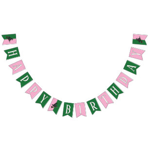 Good Witch Bad Witch - Pink and Green Birthday Bunting