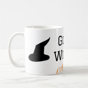 Good witch black hat halloween add name female spo coffee mug