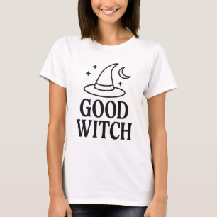 Good Witch   Black & White Minimalist Women’s Hall T-Shirt