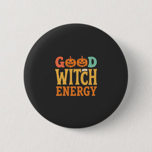 Good Witch Energy Halloween Pumpkin Design_1 6 Cm Round Badge