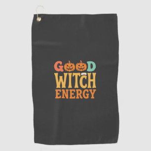 Good Witch Energy Halloween Pumpkin Design_1 Golf Towel