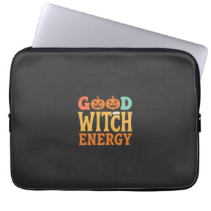 Good Witch Energy Halloween Pumpkin Design_1 Laptop Sleeve