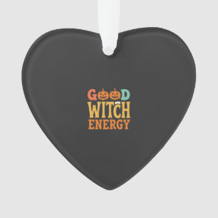 Good Witch Energy Halloween Pumpkin Design_1 Ornament